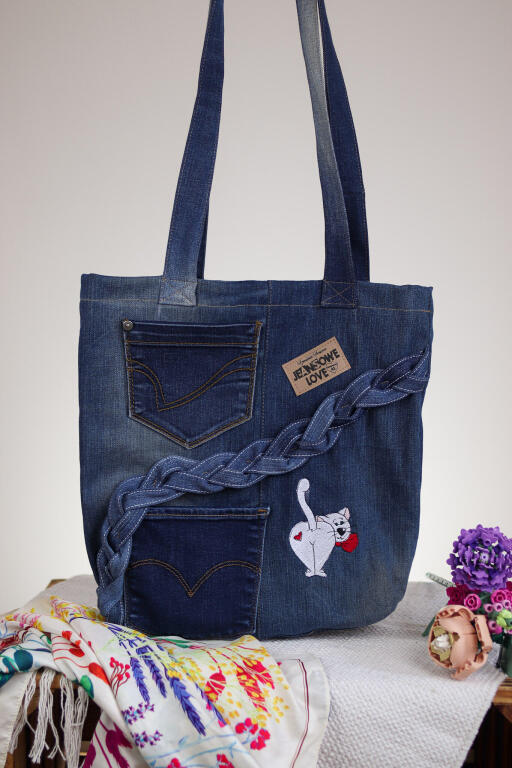 Torba Jeansowa z Haftem (6)