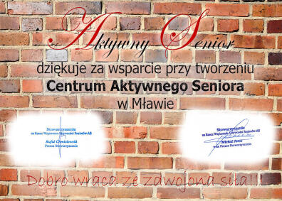 Cegiełka Centrum Aktywnego Seniora